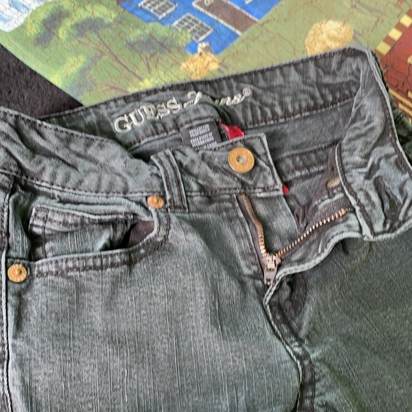 Guess Jeans Daredevil Skinny Leg Black Charcoal Gray Denim 7 Boys - Picture 10 of 16